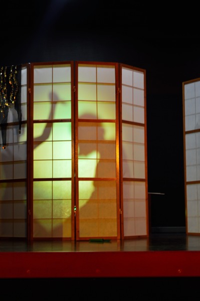 sta nell'incarna, ombre chinoise, le couteau s'abat sur la jeune femme à genou
